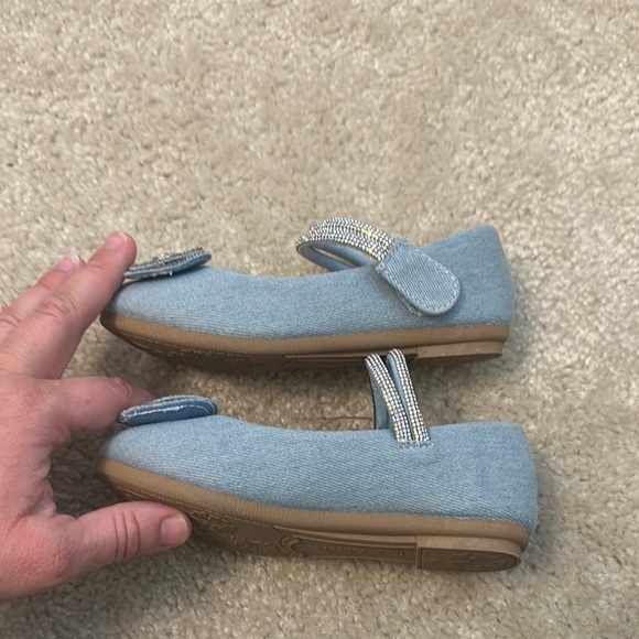 Link memory foam girls Dress Shoes with Sparkle Bow size 11 - Picture 4 of 7